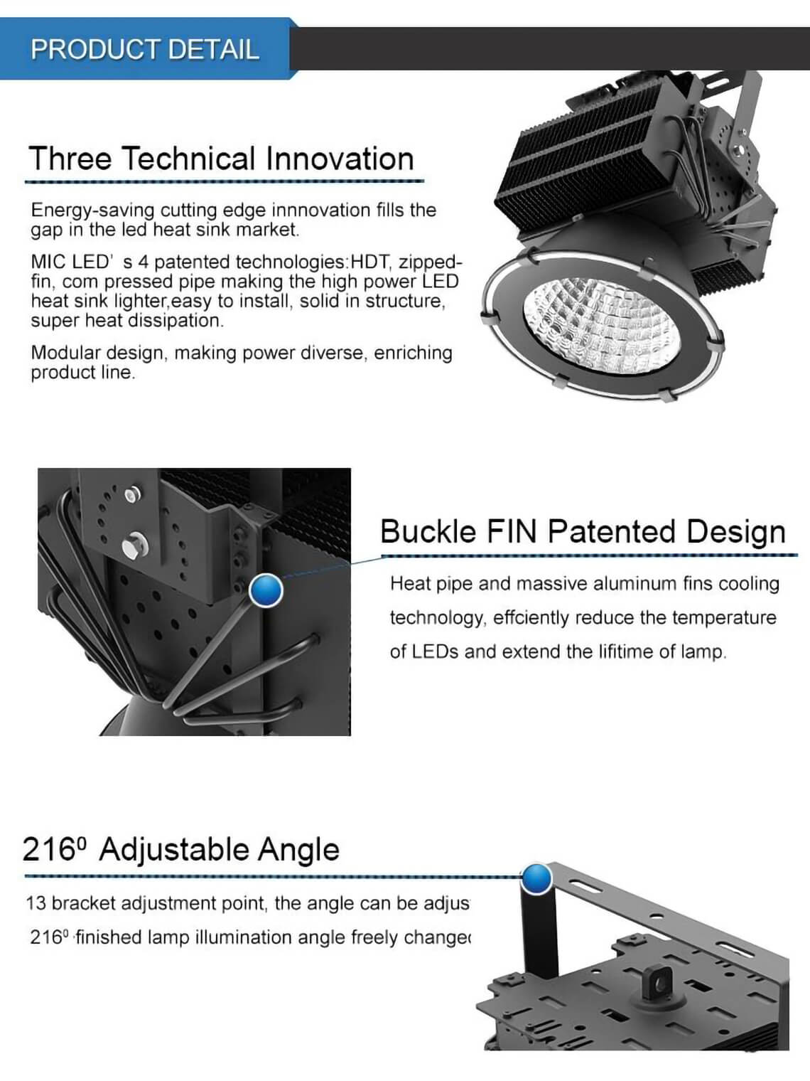 800w LED Flood Light