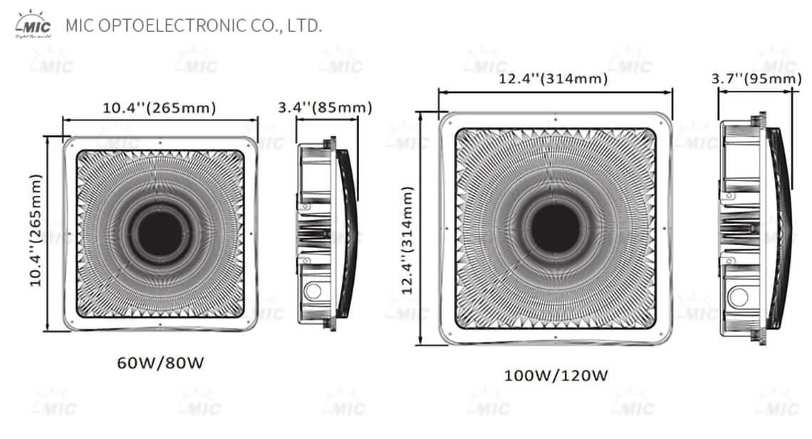 80w 120w LED Canopy