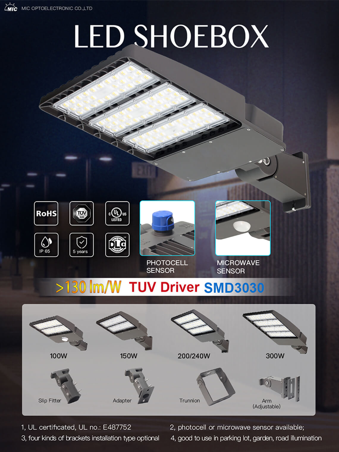 100w LED Shoebox Lights