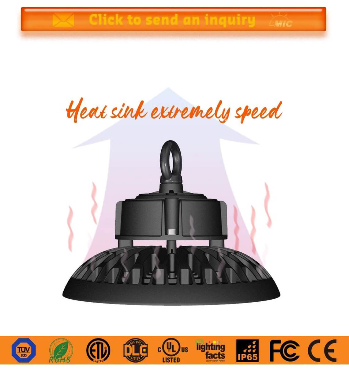 130 lm/w 200w UFO LED 