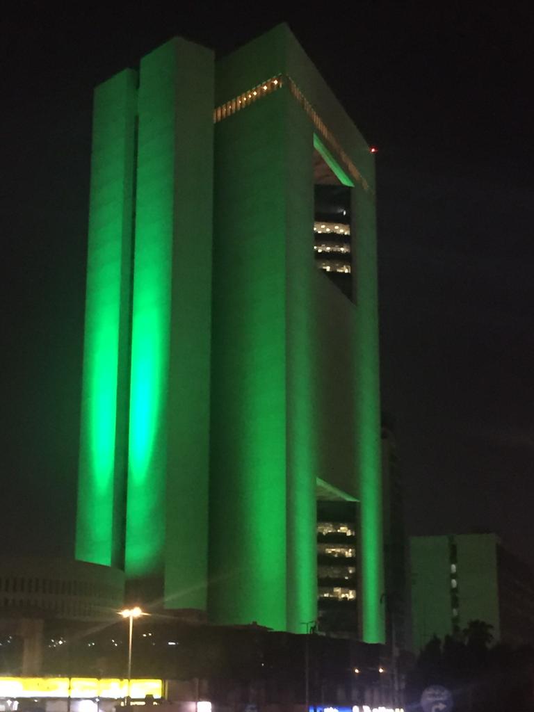  Saudi-Arabia-Jeddah-SNB-bank-1000w-green-color-flood-light-project