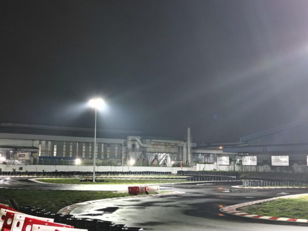 Motorcycle Kart Racing Track LED flood light project