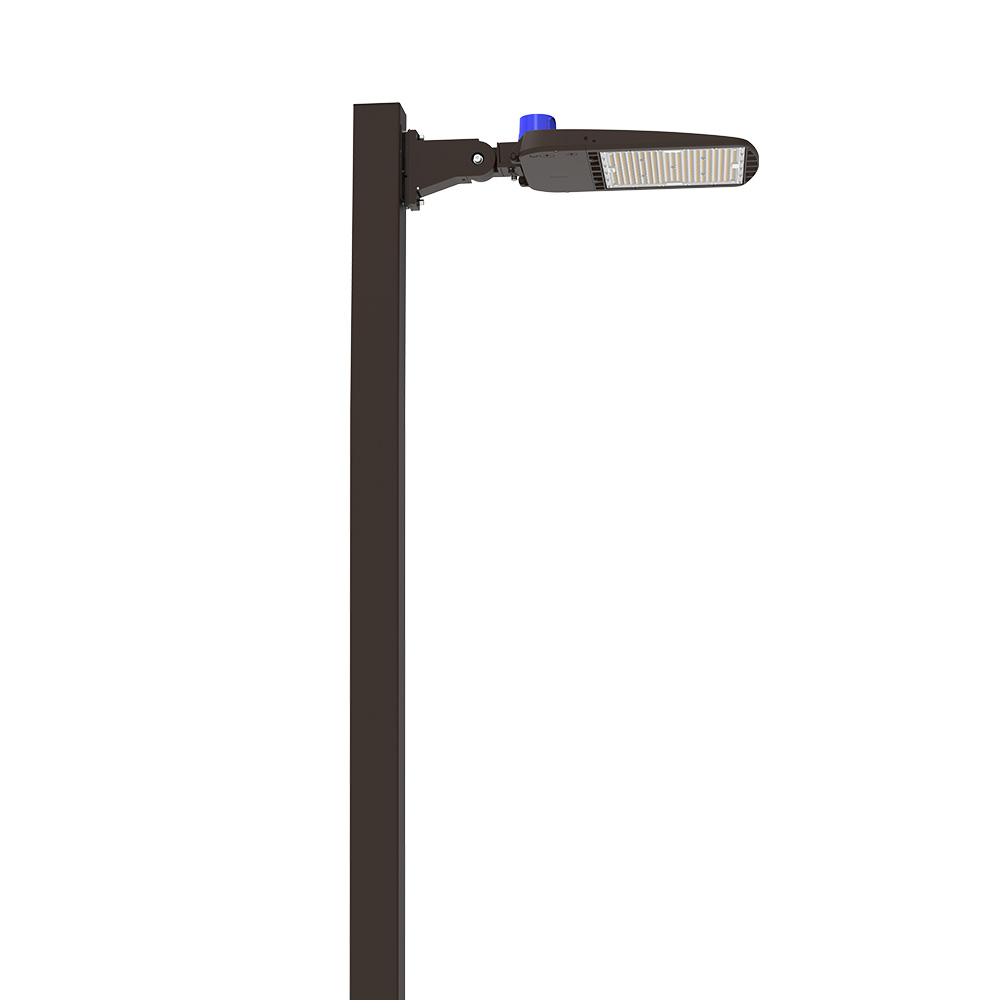 MSL-D100-300-3-shoebox-street-light Installed on a pole