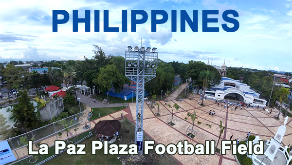 Philippines La Paz Plaza Football Field Project – MFL-R1000-3 LED Floodlight Application
